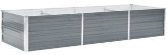 vidaXL Garten-Hochbeet Verzinkter Stahl 240x80x45 cm Grau 44842