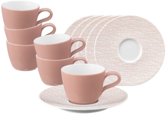 Seltmann Weiden Life Fashion Espressotasse mit Untertasse 90 ml 6er Set - Posh Rose