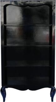 Casa Padrino Barock Lackregal Schwarz Hochglanz 180 x 95cm- Schrank