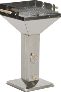 TrendLine 'Miami' Holzkohlegrill, Edelstahl Silber, 45 x 45 cm