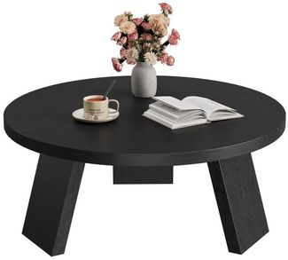 GarveeMore Couchtisch Runder Couchtisch mit geneigten Beinen Kreis Mitteltisch