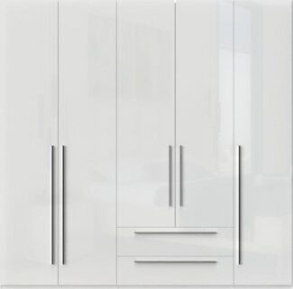 Places of Style Kleiderschrank Piano, UV lackiert, hochglänzend in beige oder weiß, FSC-zertifiziert (Made in Europe) in vielen Breiten, Höhe 224cm, mit Soft-Close Funktion, 2 Schubladen