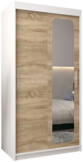 ABIKS MÖBEL Schwebetürenschrank Promo T2 Schlafzimmerschrank - mit Spiegel, Kleiderstange, Regalen