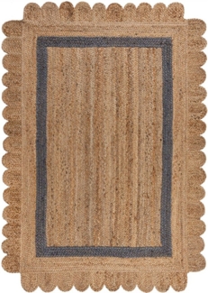 FLAIR RUGS Teppich Grace, rechteckig, Höhe: 7 mm, aus 100% Jute, fußbodenheizungsgeeignet, mit Bordüre