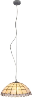 näve Pendelleuchte Diamonds, ohne Leuchtmittel, Tiffanypendelleuchte, excl. 1 x E27, Durchmesser 40cm, Eisen, Glas