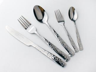 ZELLERFELD Besteck-Set 6x Trendmax "Gabel" (mit Gravur) Menübesteck Edelstahl Silber Glänzend (6-tlg)