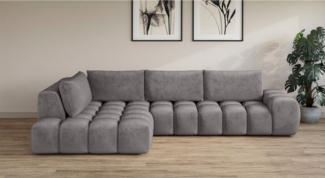 INOSIGN Ecksofa AZITA Designsofa, elegant und bequem L-Form, Bubble-Optik, lose Rückenkissen, traumhafte Steppung, Maße B/T/H: 352/210/72 cm