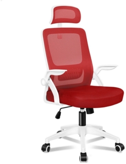 ALFORDSON Bürostuhl mit S-Kurven-Design und hochwertigen Materialien, 360° drehbar und 10 cm höhenverstellbar für Sitzen