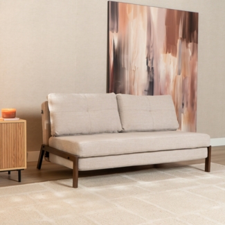 Bronx71 Schlafsofa 2-Sitzer Mikko recycelter Stoff beige