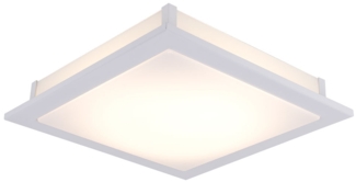 LED Deckenleuchte, Stahl, Glas, weiß, L 38,5 cm