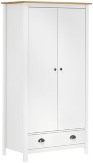 vidaXL Kleiderschrank mit 2 Türen Hill Range Weiß 89 x 50 x 170 cm Kiefer [288950]