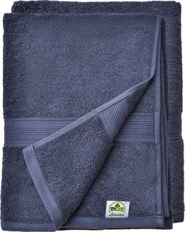 leevitex® Saunatuch Frottee XXL, (2-St), 80 x 200 cm, extra groß & saugfähig, Navyblau/Marine