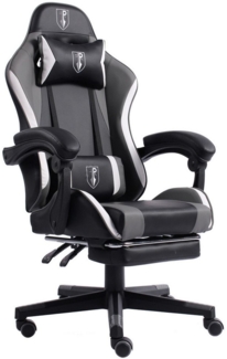 TRISENS Gaming-Stuhl Gaming-Stuhl Arijus Chefsessel mit Fußstütze im Racing-Design (1 Stück), Chefsessel mit Fußstütze im Racing-Design
