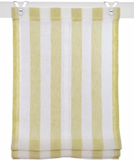 Kutti Raffrollo Bornholm, mit Hakenaufhängung, ohne Bohren, halbtransparent, Polyester, gewebt, Streifen, mit Edelstahlhaken