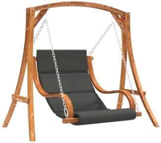 vidaXL Hollywoodschaukel mit Auflage Massivholz Fichte mit Teak-Finish 3200618