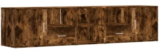 vidaXL Eckregal Räuchereiche 200x40x45 cm Holzwerkstoff 3307832