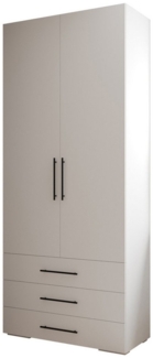 ABIKS MÖBEL Drehtürenschrank INOVA 3 Kleiderschrank 2D3SZ mit Kleiderstange und Regalen