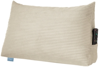XDREAM Rückenkissen ergonomisches Keilkissen für Bett und Sofa, 1-tlg, als Kopfkissen oder Venenkissen verwendbar, mit praktischem Seitenfach