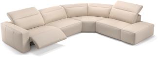 Sofanella Sofalandschaft LENOLA Ledercouch Echtleder Big Sofa in Creme S: 302 Breite x 109 Tiefe