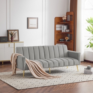 HAUSS SPOLE Schlafsofa Klappbares Schlafsofa Polstersofa mit Hilfsfüßen,3 Winkelanpassungen, dick Schaumstoff,105°, 140° und 180°,3-in-1-Design, für Schlafzimmer, Wohnzimmer, Büro usw.