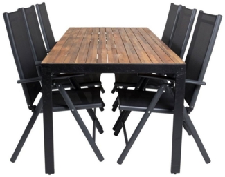 ebuy24 Garten-Essgruppe Bois Gartenset Tisch 90x205cm und 6 Stühle Break s, (7-tlg)