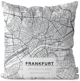 VOID Kissenbezug, (1 Stück), Frankfurt Maps Banken Deutschland Stadtplan Stadtkarte