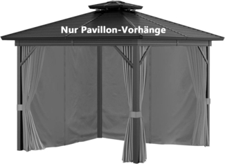 4 Seitenteile Pavillon 3x3m Wasserdicht UV Schutz Seitenwand Set