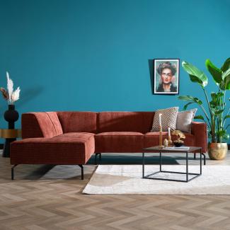Bronx71 Ecksofa Kansas Chenille kupfer links