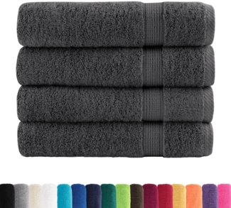 vidaXL Premium-Badetücher SOLUND 4 Stk. Anthrazit 100x150 cm 600 g/m² 137165