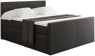 ALTDECOR Boxspringbett VEXA-Z KING (Multipocket-Matratze H4, H3 Matratze Bonellfederung, Topper, Kopfteil), Doppelbett mit Fußteil