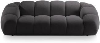 Micadoni Sofa Diana 3-Sitzer 3D-Stoff Espresso