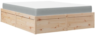 vidaXL Bett mit Matratze 120x200 cm Massivholz Kiefer 3281937