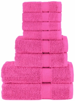 vidaXL 8 tlg. Premium-Handtuch-Set SOLUND Rosa 600 g/m² 137552