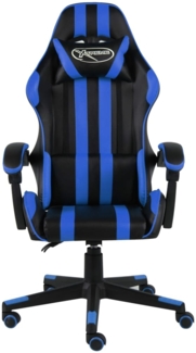 vidaXL Gaming-Stuhl Schwarz und Blau Kunstleder [20518]