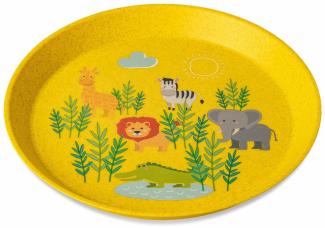 Koziol Kleiner Teller Connect Plate Africa, Speiseteller, Kunststoff-Holz-Mix, Organic Yellow, 20. 5 cm, 1417681