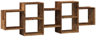 vidaXL Wandregal Altholz-Optik 129x18x42 cm Holzwerkstoff 853225