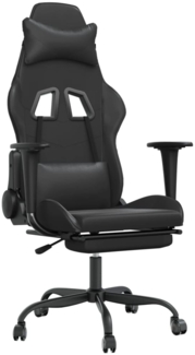 vidaXL Gaming-Stuhl mit Fußstütze Schwarz Kunstleder 3143661