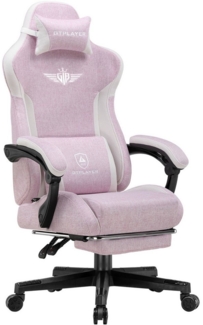 GTPLAYER Gaming-Stuhl aus Stoff, Bürostuhl mit Integrierte Lendenwirbelstütze, Bürostuhl, Gaming chair mit Federkissen und Fußstütze 136KG