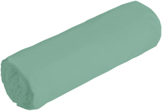 Vente-unique - Spannbettlaken aus Baumwollperkal 80 Fäden/cm² – 140 x 190 cm – Höhe 30 cm – Mandelgrün – AGAMI von PALACIO