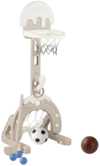 COSTWAY Basketballkorb, 4-in-1 Kinder Basketballständer, höhenverstellbar