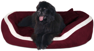 PEPPER SOFT Orthopädisches Hundesofa - 135x100cm, 04 Dunkelrot