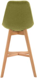Barhocker DUMIR - Stoff Grün 48 x 56 x 112 cm | Barstuhl Mit Lehne Tresenhocker Tresenstuhl Kneipenhocker Kneipenstuhl