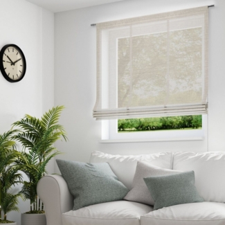 Neutex for you! Raffrollo ALLURE, mit Klettschiene, freihängend, dezent natürliche Optik