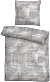 biberna Feinbiber Bettwäsche 0006729 STRUKTUR, sturmgrau, 1x 135x200 cm + 1x 80x80 cm