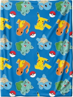 Wohndecke Pokemon Dream Team, Geschenkidee für Jungen und Mädchen, MTOnlinehandel, Kuscheldecke, Pikachu & Friends