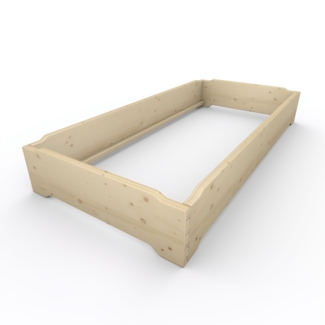 Stapelbett Holzbett (Fichte) "Gäste-Edi" 100 x 220cm 33cm Gästebett Jugendbett