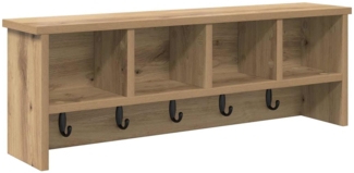 vidaXL Wandmontierter Kleiderständer Artisan-Eiche 75 x 16 x 26 cm 874322