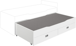 PAIDI Kinderbett Ausziehbett, Unterschiebebett mit 2 Schubladen, 90 x 190 cm