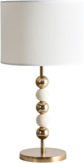 Tischlampe LOKY Metall Messing Beige