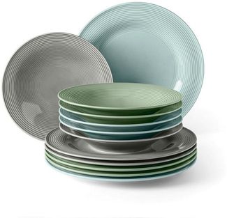 Seltmann Weiden Tafelservice Seltmann Weiden Beat Tafel Service 12. tlg. 3 Farben, 6 Personen, Porzellan